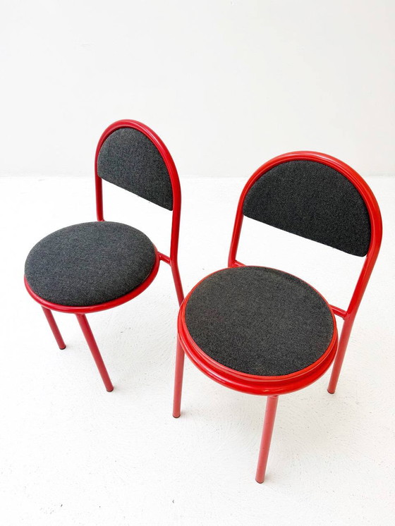 Image 1 of 6x Vintage Italiaanse moderne stoelen