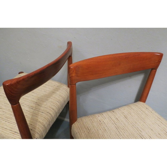 Image 1 of Paar mid-century Deense teakhouten bijzetstoelen van H.W. Klein, jaren 1960