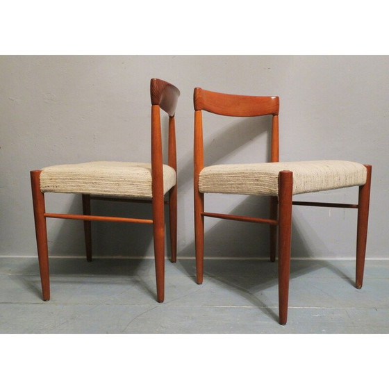 Image 1 of Paar mid-century Deense teakhouten bijzetstoelen van H.W. Klein, jaren 1960