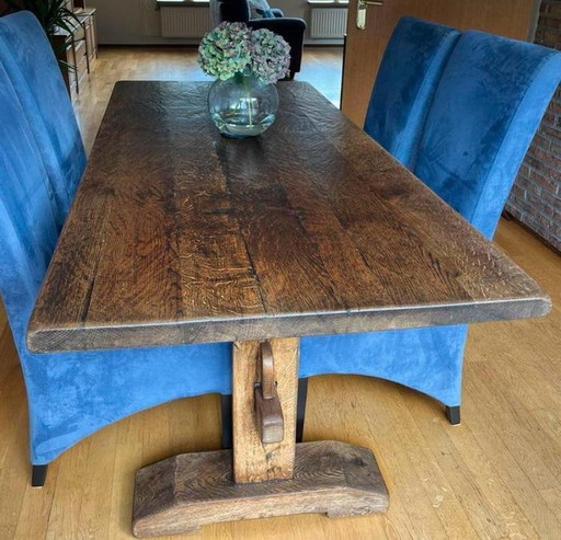 Massief Houten Eettafel