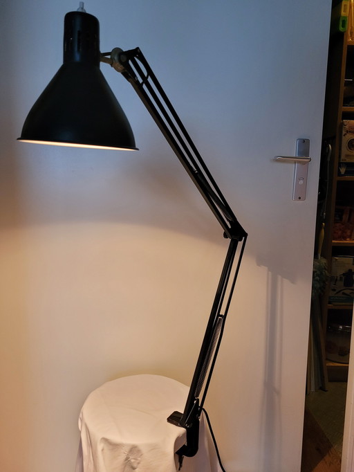 Vintage Bureaulamp/Architectenlamp Zwart Brevetti Longoni Rimsa Italië