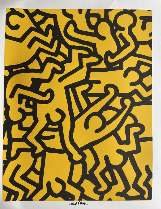 Image 1 of Keith Haring, speciale editie "Keith Haring Playboy KH86" 1990