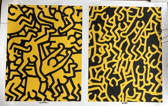 Image 1 of Keith Haring, speciale editie "Keith Haring Playboy KH86" 1990