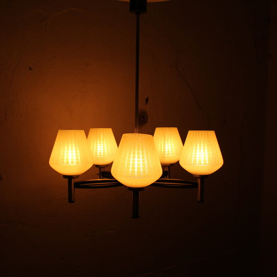 Image 1 of Vintage Mahonie kroonluchter