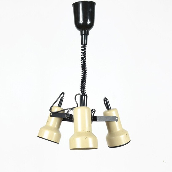 Image 1 of Vintage beige stalen space age hanglamp van Richard Essig Besigheim, Duitsland 1970