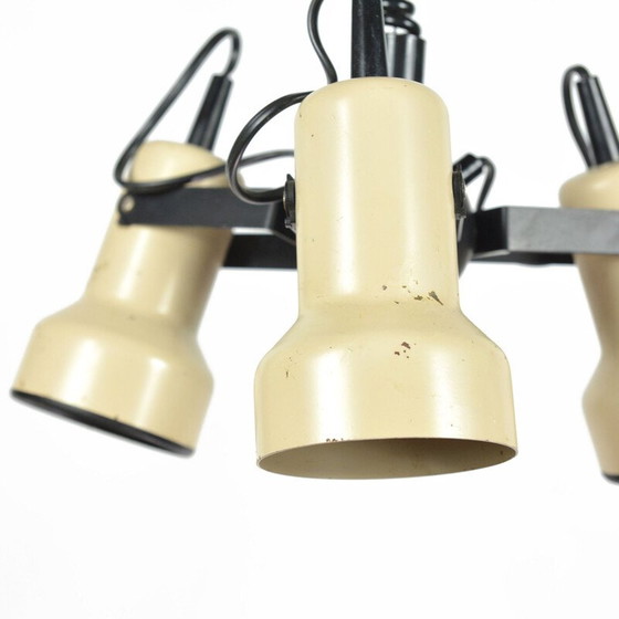 Image 1 of Vintage beige stalen space age hanglamp van Richard Essig Besigheim, Duitsland 1970