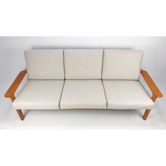 Image 1 of Mid-century teakhouten 3-zitsbank van Juul Kristensen voor Glostrup, 1970