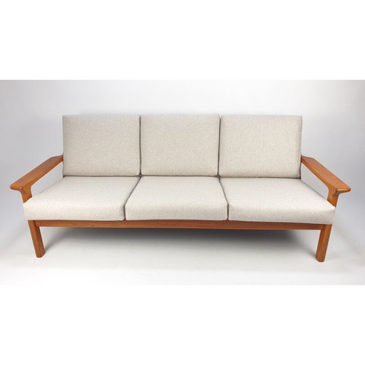 Mid-century teakhouten 3-zitsbank van Juul Kristensen voor Glostrup, 1970