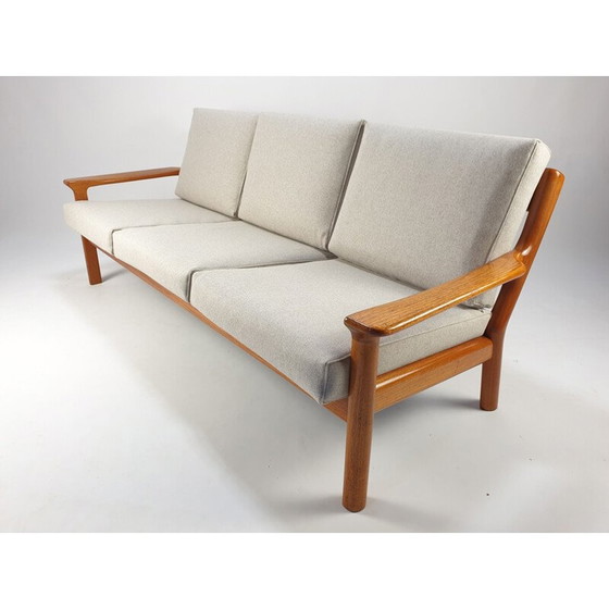 Image 1 of Mid-century teakhouten 3-zitsbank van Juul Kristensen voor Glostrup, 1970