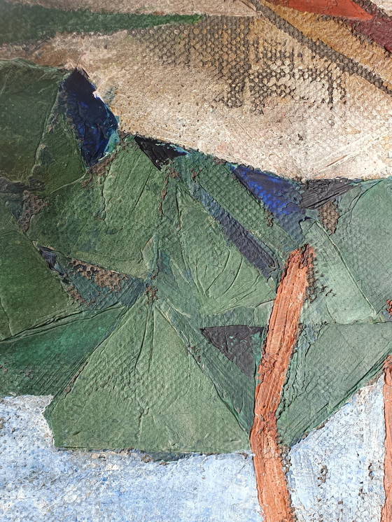 Image 1 of Abstract/Cubist Oilpainting By Otto Stam 1950