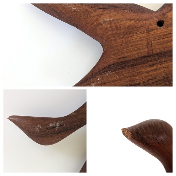 Image 1 of 2x Teak Vogels Muurdecoratie