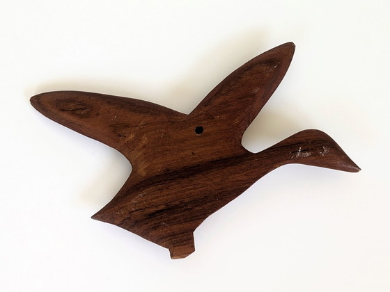 Image 1 of 2x Teak Vogels Muurdecoratie