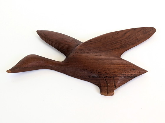 Image 1 of 2x Teak Vogels Muurdecoratie