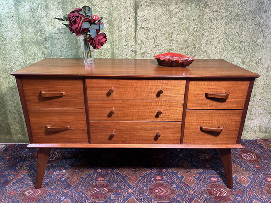 Image 1 of Mid century retro vintage teak dressoir van Alfred Cox 1960