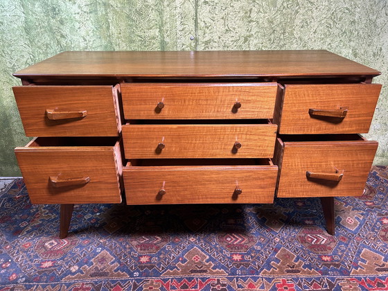 Image 1 of Mid century retro vintage teak dressoir van Alfred Cox 1960