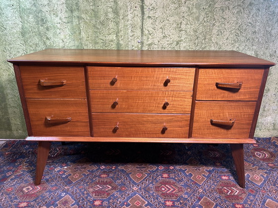 Image 1 of Mid century retro vintage teak dressoir van Alfred Cox 1960