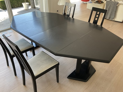 Thonet Eettafel Inclusief 4 Thonet Stoelen