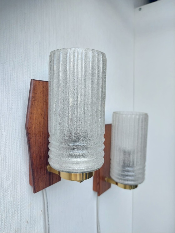 Image 1 of 2x Wandlampjes Midcentury Zweden