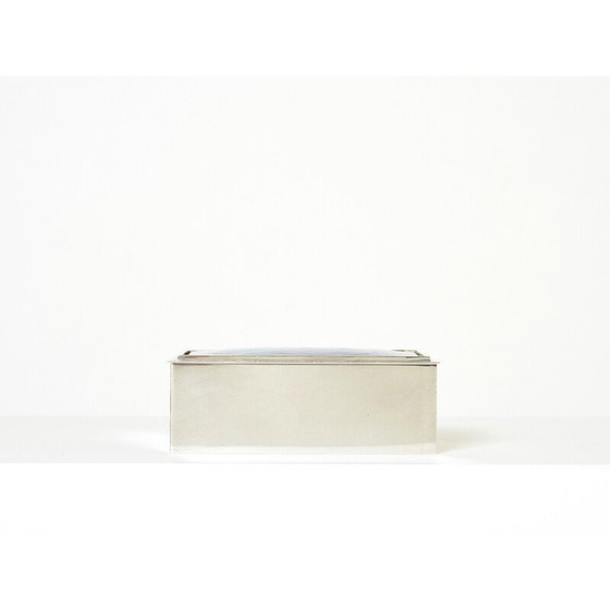 Image 1 of Vintage zilver geglazuurd keramiek juwelendoosje van Crevillen Paris, 1970