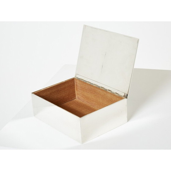 Image 1 of Vintage zilver geglazuurd keramiek juwelendoosje van Crevillen Paris, 1970