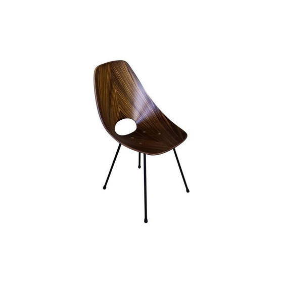 Image 1 of Mid Century set van 6 Teakhouten Medea Eetkamerstoelen door Vittorio Nobili voor Fratelli Tagliabue, 1956
