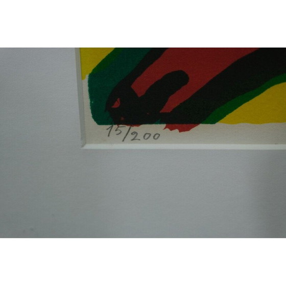 Image 1 of Vintage abstracte litho van Bengt Lindström, Zweden 1970