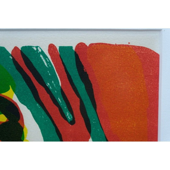 Image 1 of Vintage abstracte litho van Bengt Lindström, Zweden 1970