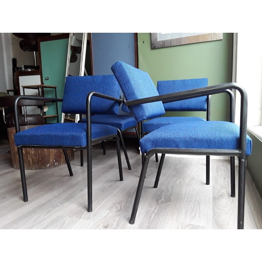 Set van 4 vintage fauteuils van Pierre Guariche, 1950