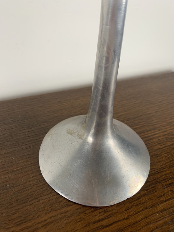 Image 1 of Paar vintage kandelaars in gegoten aluminium, 1970 , Denemarken