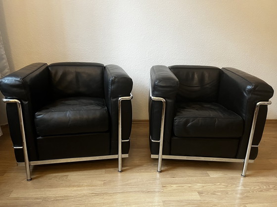 Image 1 of 3x Cassina Corbusier Fauteuils