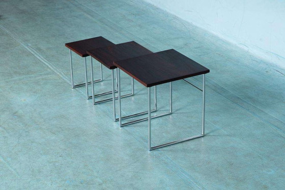 Image 1 of Midcentury modern set bijzettafels, vintage nesting tables