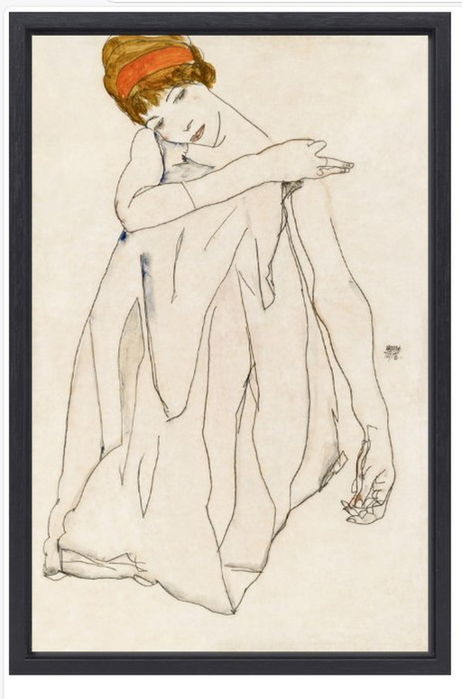 Egon Schiele  ----The Dancer    (Ingelijst)