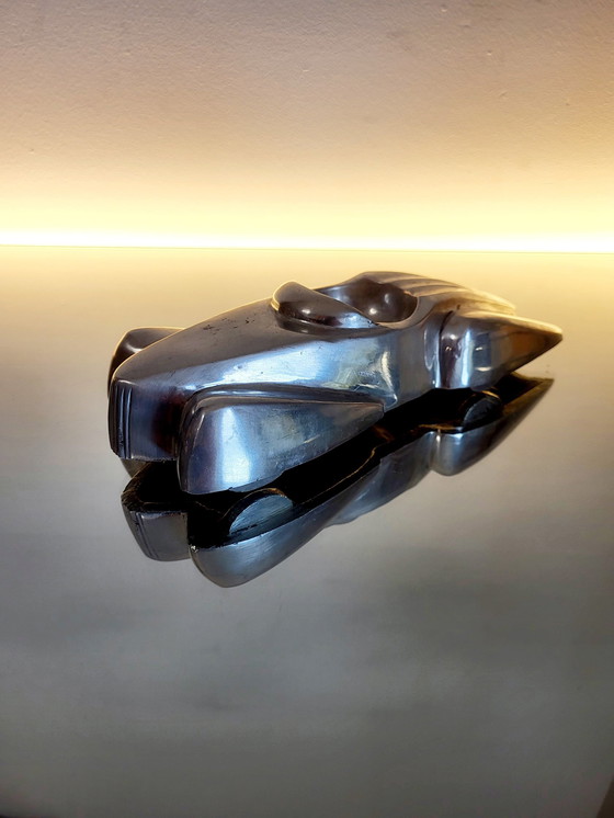 Image 1 of Vintage Batmobile Asbak, Mercedes Benz Ssk, Massief Gegoten Aluminium, Jaren 50