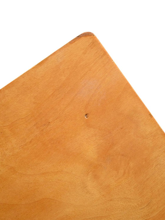 Image 1 of Zweedse berken ladekast uit 1960 met gebogen handgrepen