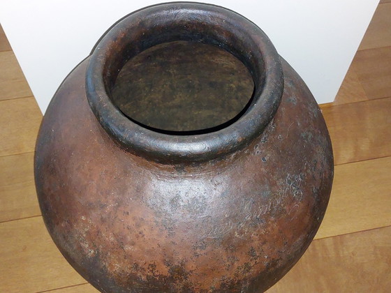 Image 1 of Aardewerk Wijnopslag Urn Pot Uit Spanje