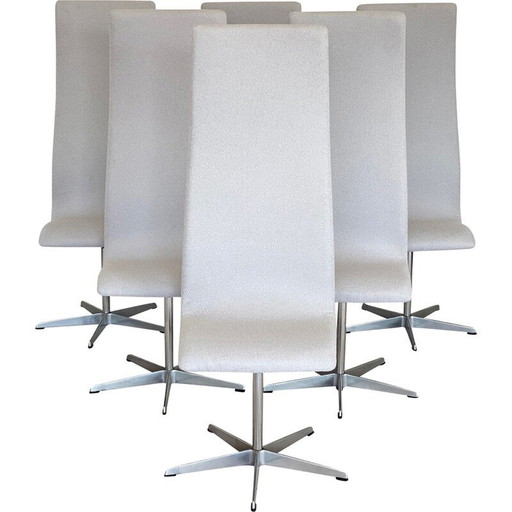 Set van 6 vintage Oxford stoelen van Arne Jacobson voor Fritz Hansen