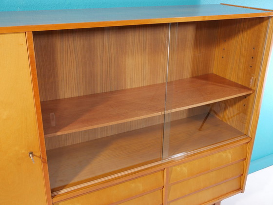 Image 1 of Vintage highboard met vitrinekast, jaren 60, Duitsland