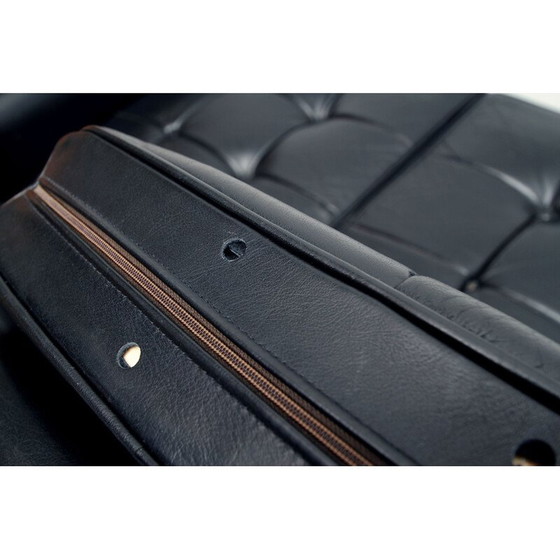 Image 1 of Vintage draaibare leren fauteuil, jaren 1960