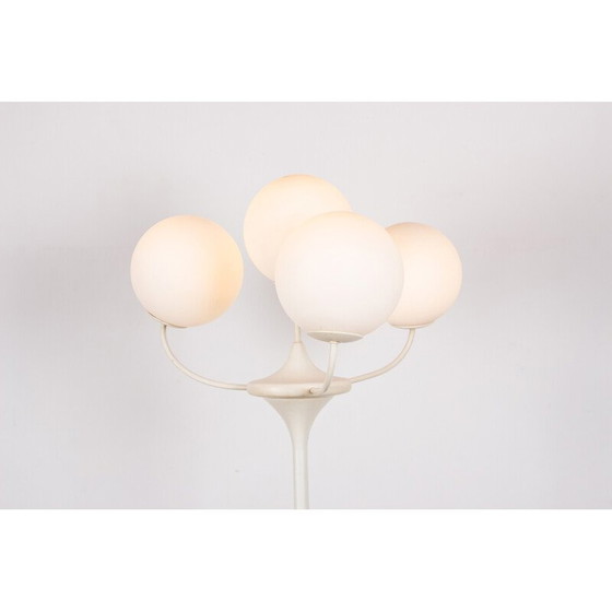 Image 1 of Vintage vloerlamp in opaline glas en staal van Eva Renée Nele voor Temde Leuchten, Duitsland 1960