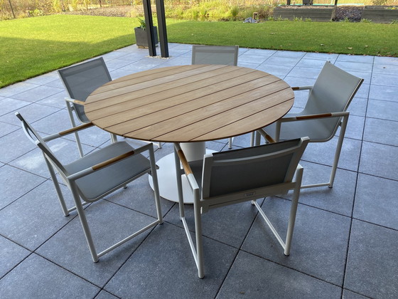 Image 1 of Moderne Tuinset Tafel  Met 5 Bijpassende Stoelen