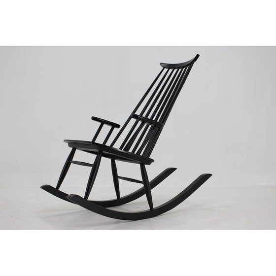 Image 1 of Vintage beukenhouten schommelstoel van Varjosen Puunjalostus, Finland 1960