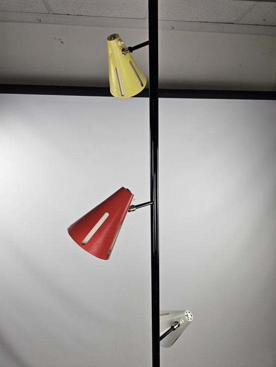 Image 1 of Zonneserie Staande Lamp Van H. Busquet Voor Hala, 1950