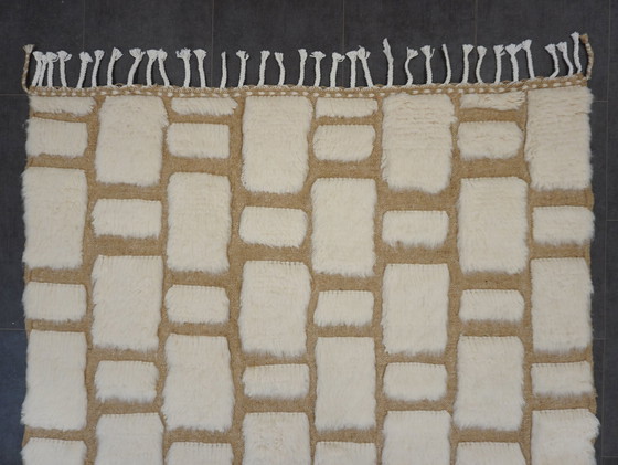 Image 1 of Berber Vloerkleed - 259 Cm X 148 Cm - Witte Wol