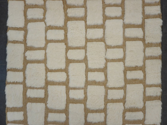 Image 1 of Berber Vloerkleed - 259 Cm X 148 Cm - Witte Wol