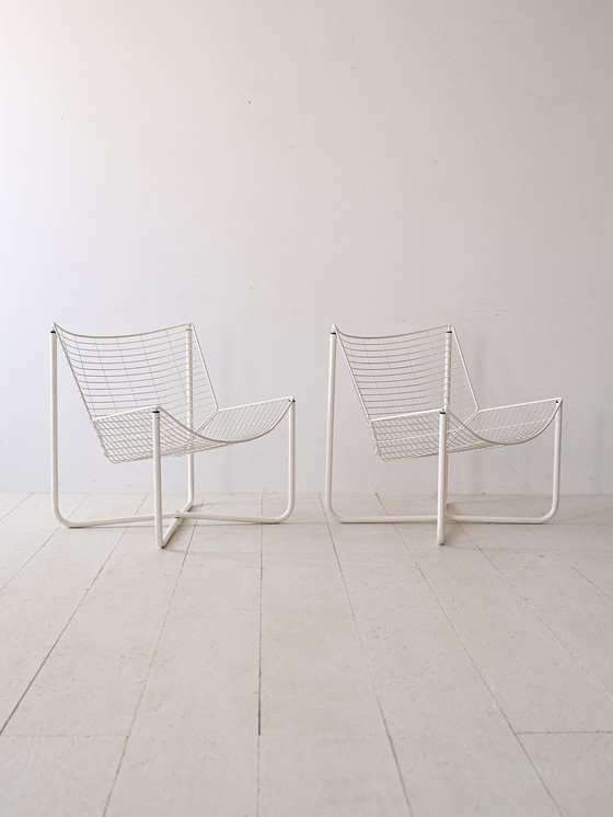 Image 1 of Paar Vintage Ikea Metalen Fauteuils Door Niels Gammelgaard