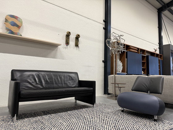 Image 1 of Jori So Good Bank Zwart Leer 2-Zits 158