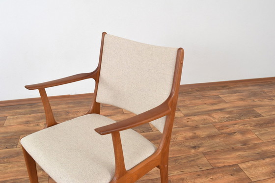 Image 1 of Mid Century Deense Teakhouten Eetkamerstoelen van Johannes Andersen voor Uldum Møbelfabrik, 1960, Set van 2