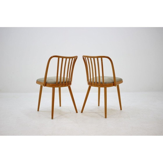 Image 1 of Paar vintage stoelen van hout en stof