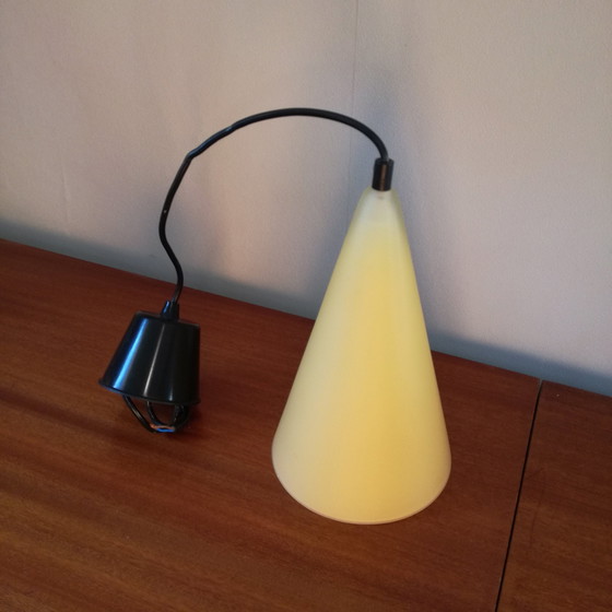 Image 1 of Conische glazen hanglamp van Sce, Frankrijk 1980