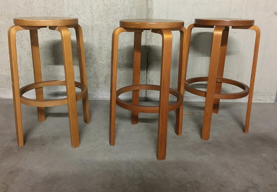 Image 1 of 3x Artes Alvar Aalto hoge kruk